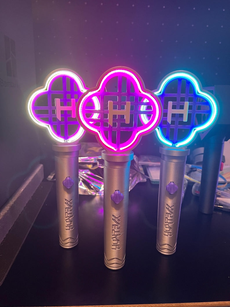 Hunter LED Light Stick Prop – 3D Printed Fan Art | K-Pop | Cosplay Piece