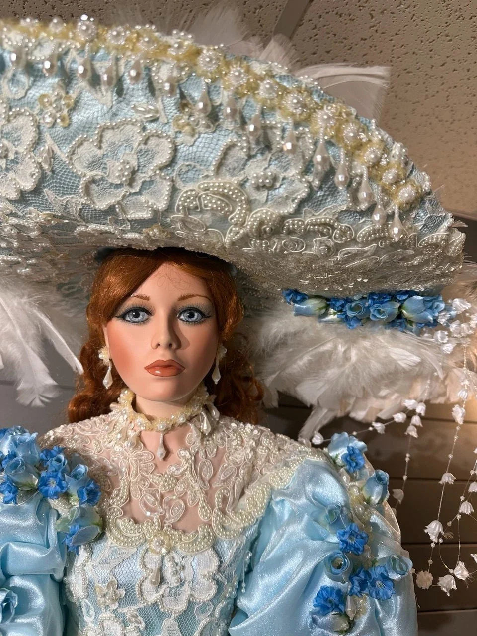 Large Porcelain Doll by Rustie - Chardonay - 42''