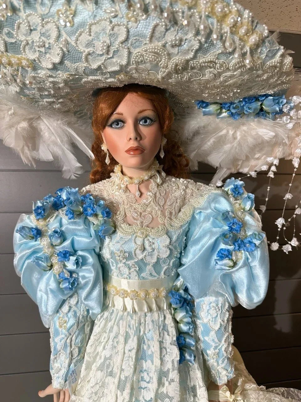 Large Porcelain Doll by Rustie - Chardonay - 42''