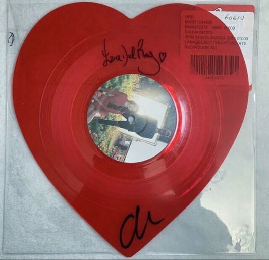 Lana Del Rey Heart Shaped Vinyl – Love / Lust for Life – Rare 2017 Red Record – Urban Outfitters Exclusive – Collector Gift
