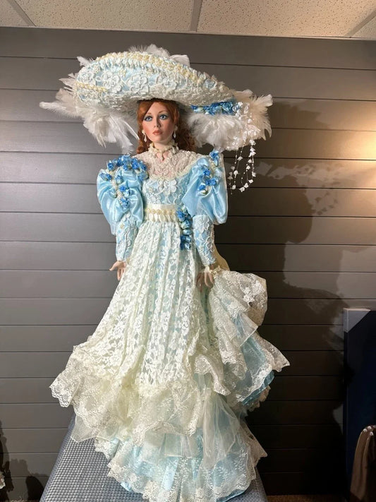 Large Porcelain Doll by Rustie - Chardonay - 42''